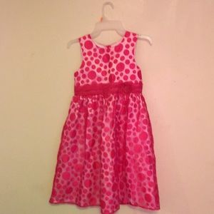 Beri Blue poke a dot dress pink for girls
